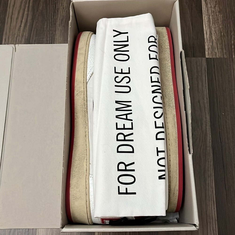 Golden Goose Ballstar 44 White/Strawberry Red Pre-Distressed - Picture 9 of 14